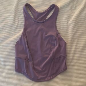 Lululemon power thru purple tank top size 2